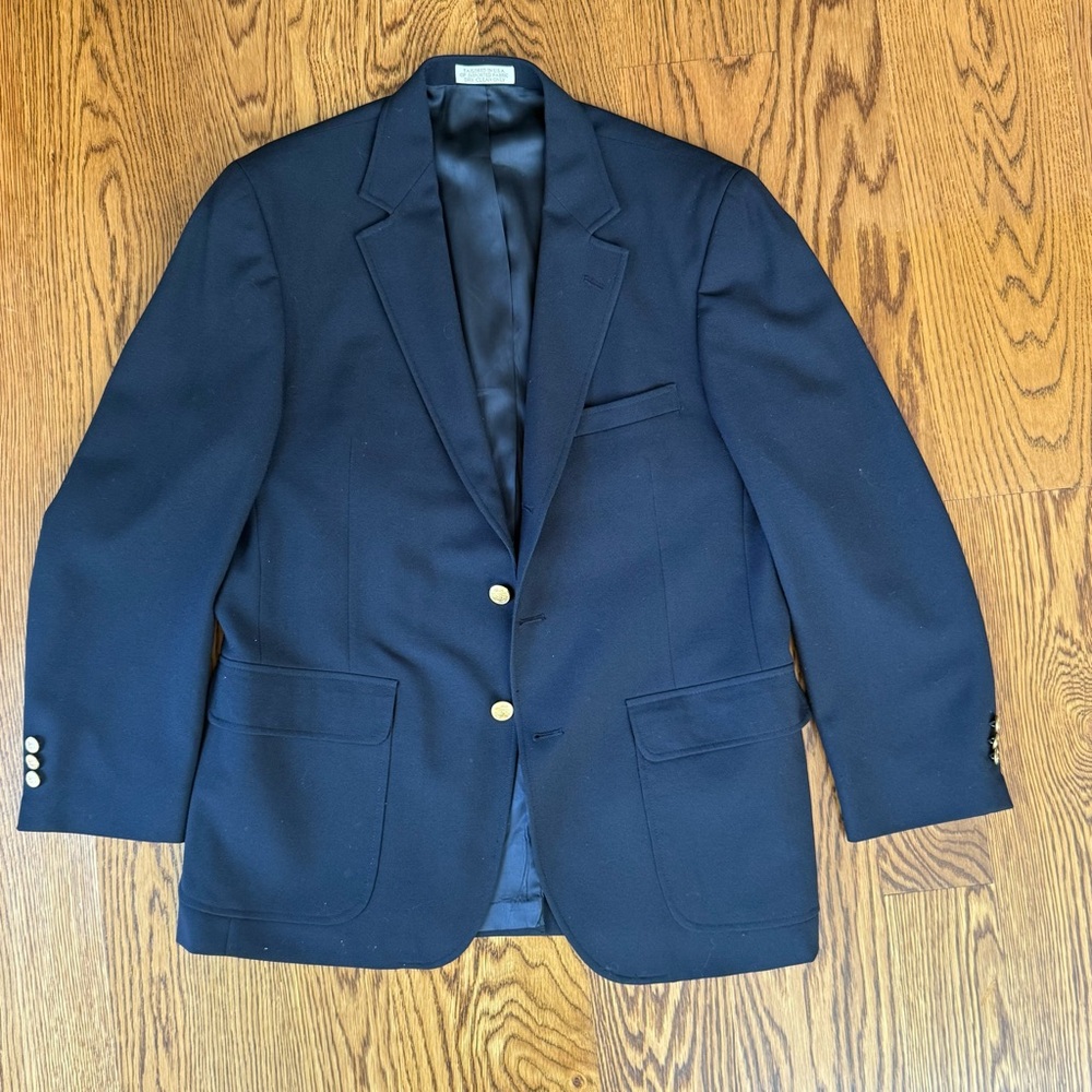 Orvis Men's Navy Blue Blazer - "Tailored in USA" - Size 42 Regular - Heavy Duty!